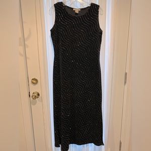 Black velvet dress loaded with sparkle